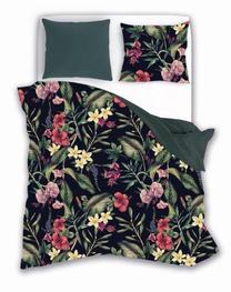 Patalynės užvalkalų komplektas PER-118, juodas/raudonas/žalias, 200 x 220 cm