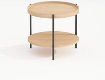 Kavos staliukas Home4you Cindy, ąžuolo, 50 cm x 50 cm x 45 cm