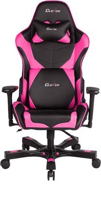 Žaidimų kėdė Clutchchairz Crank Echo, 52 x 56.5 x 37 - 45 cm, juoda/rožinė