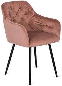 Valgomojo kėdė Viki, juoda/rožinė, 58 cm x 56 cm x 81 cm