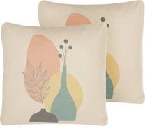 Dekoratyvinė pagalvėlė Beliani Cardoon, įvairių spalvų, 45 cm x 45 cm, 2 vnt.