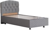 Lova viengulė Kalune Design Efes, 90 x 190 cm, pilka, su čiužiniu, su grotelėmis