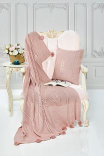 Pledo ir pagalvės komplektas Mijolnir Ponpon 303EVN1177, rožinis, 130 cm x 170 cm