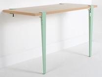 Kosmetinis staliukas Kalune Design Thetis 631LGG1280, medžio/mint, 90 cm x 45 cm x 75 cm