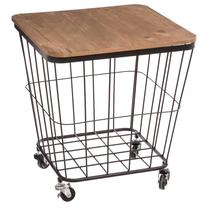 Žurnalinis staliukas Atmosphera Jordi, rudas/juodas, 39 cm x 40.3 cm x 43.5 cm