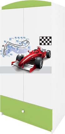 Spinta Kocot Kids Babydreams Formula, balta/žalia, 90 cm x 52 cm x 175.5 cm