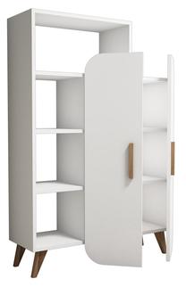 Pastatoma lentyna Kalune Design Form 845HCT3901, balta, 90 cm x 32 cm x 132 cm