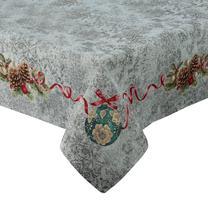 Kalėdinė staltiesė stačiakampė OIY-01, sidabro/raudona, 140 x 180 cm