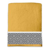 Vonios rankšluostis Douceur Jackquard, geltonas, 70 cm x 130 cm