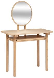 Kosmetinis staliukas Atmosphera Arden, rudas, 128.5 cm x 43 cm x 90 cm, su veidrodžiu