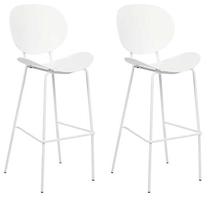 Kėdžių rinkinys Beliani Shonto, balta, 48 cm x 43 cm x 116 cm, 2 vnt.