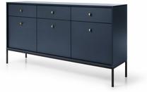 Komoda Piaski Mono MKSZ154, tamsiai mėlyna, 154 cm x 39 cm x 83 cm