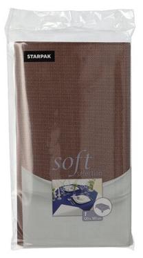 Vienkartinė staltiesė stačiakampė Papstar Soft, ruda, 120 x 180 cm