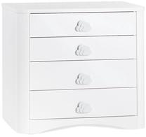 Komoda Kalune Design Pori 1973, balta, 82 cm x 93 cm x 49 cm