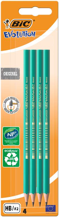 Pieštukas Bic 890276M, HB, pilka, 4 vnt.