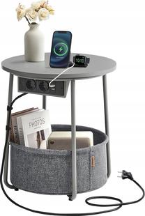 Kavos staliukas Vasagle, pilkas, 45 cm x 45 cm x 50 cm