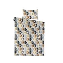 Patalynės užvalkalų komplektas Domoletti Flannel 7661-0, baltas/juodas/žalias, 140 x 200 cm