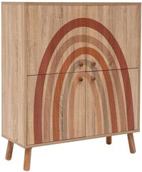 Spintelė Kalune Design Multi Purpose Iris, įvairių spalvų/sonoma ąžuolo, 36 cm x 95 cm x 111 cm