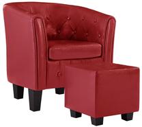 Krėslas VLX With Footrest, raudonas, 57 cm x 64 cm x 70 cm