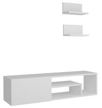 Svetainės baldų komplektas Kalune Design Zeplin, vidaus, baltas