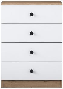 Komoda Kalune Design BE105 2667, balta/riešuto, 60 cm x 42.5 cm x 83 cm