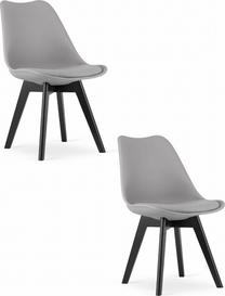 Kėdžių rinkinys Leobert Mark, matinė, pilka, 43 cm x 49 cm x 82 cm, 2 vnt.