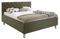 Lova dvigulė San Remo, 180 x 200 cm, žalia/chromo, be čiužinio, su grotelėmis