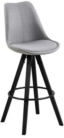 Baro kėdė, juoda/šviesiai pilka, 55 cm x 48.5 cm x 11.5 cm