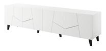 TV staliukas Cama Meble Etna, baltas, 200 cm x 42 cm x 52 cm