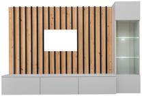 Svetainės baldų komplektas ASM Verti, ąžuolo/balta