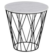 Žurnalinis staliukas Dudley, baltas/juodas, 50 cm x 50 cm x 50 cm