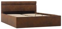 Lova pusantros vietos VLX With LED 285566, 120 x 200 cm, ruda, be čiužinio, su grotelėmis