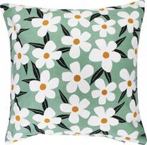 Dekoratyvinės pagalvėlės užvalkalas Douceur d`Interieur Darcy, balta/juoda/žalia, 40 cm x 40 cm