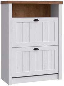 Batų spintelė Gala Meble Prowansja SNB, ruda/balta, 36 cm x 80 cm x 113 cm