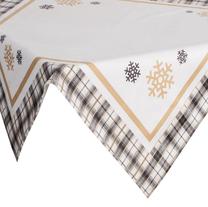 Kalėdinė staltiesė kvadratinė OSB-147, ruda/balta, 85 x 85 cm