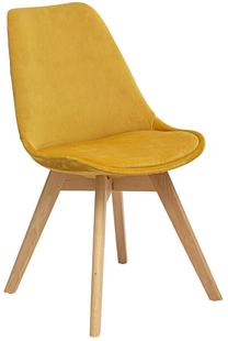 Valgomojo kėdė Atmosphera Baya Velour 184910B, garstyčių, 55.2 cm x 48 cm x 81 cm