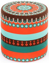 Pufas Hanah Home Biella, rudas/žalias/oranžinis, 40 cm x 40 cm x 42 cm