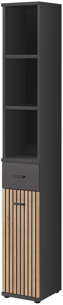 Prieškambario spinta ASM Marco B+C, antracito/šviesiai ruda, 32 cm x 30 cm x 203 cm