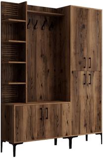 Prieškambario baldų komplektas Kalune Design Viyana DA, vidaus, riešuto