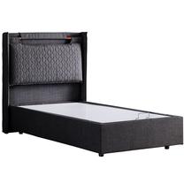 Lova viengulė Kalune Design Zagreb, 100 x 200 cm, antracito, be čiužinio, su grotelėmis