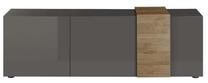 TV staliukas MC Akcent Positano, ąžuolo/pilka, 181 cm x 59 cm x 59 cm