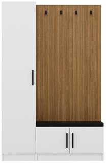 Prieškambario spinta Kalune Design Noah 8288, balta, 35 cm x 135 cm x 210 cm