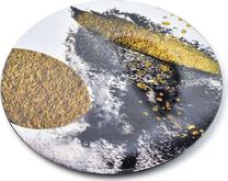 Serviravimo lentelė Mondex Blanche Abstract, Ø 33 cm, Aukso/Pilka