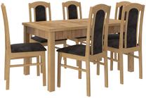 Valgomojo komplektas ADRK Rodos 53, juodas/medžio