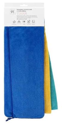 Virtuvinių rankšluosčių rinkinys Design 91 Tiana, mėlynas/geltonas/žalias, 40 cm x 40 cm, 3 vnt.