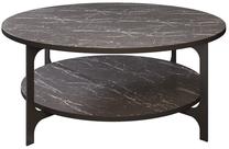 Kavos staliukas Kalune Design Versy, juodas, 90 cm x 90 cm x 36.8 cm