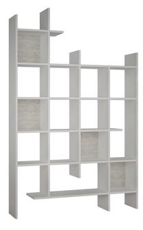 Pastatoma lentyna Kalune Design Manco 855DTE3693, balta, 122 cm x 25.5 cm x 188 cm