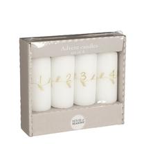 Žvakė, cilindrinė, 15 h, 4 vnt., Raudona