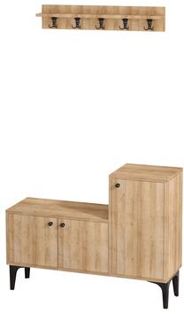 Batų dėžė Kalune Design Simon, ąžuolo, 100 cm x 35 cm x 85 cm