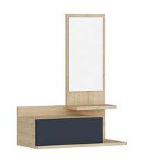 Batų dėžė Kalune Design Rozella, antracito/ąžuolo, 31.3 cm x 60 cm x 90 cm